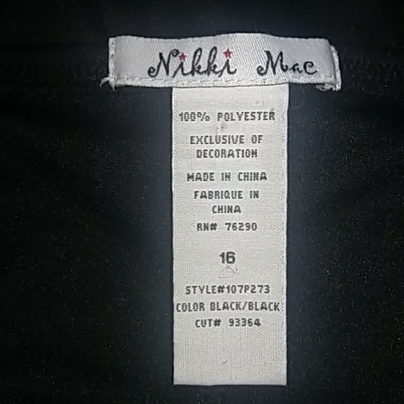 Nikki Mac black long evening gown. Size 18 - Picture 7 of 8